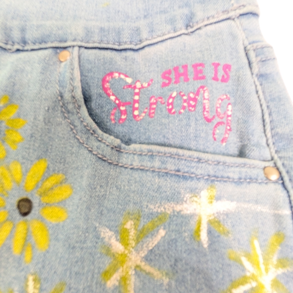 Fairycore Jeans OOAK Whimisical Shimmery Sparkle - Picture 7 of 12